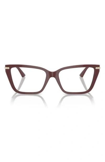Jimmy Choo 55mm Cat Eye Optical Glasses In Brown
