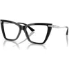 Jimmy Choo 55mm Cat Eye Optical Glasses In Black
