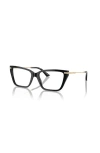 Jimmy Choo 55mm Cat Eye Optical Glasses In Black