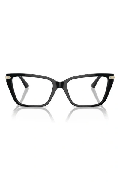 Jimmy Choo 55mm Cat Eye Optical Glasses In Black