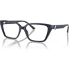 Jimmy Choo 55mm Cat Eye Optical Glasses In Gray