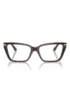 Jimmy Choo 55mm Cat Eye Optical Glasses In Brown