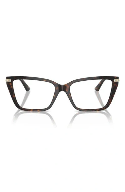 Jimmy Choo 55mm Cat Eye Optical Glasses In Brown
