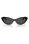 Jimmy Choo 55mm Cat Eye Sunglasses In Black