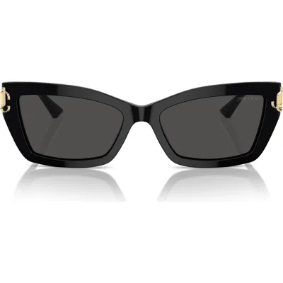 Jimmy Choo 55mm Cat Eye Sunglasses In Black