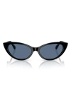 Jimmy Choo 55mm Cat Eye Sunglasses In Black Blue
