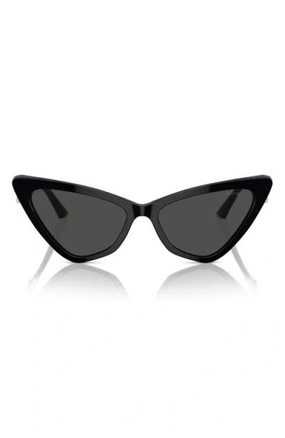 Jimmy Choo 55mm Cat Eye Sunglasses In Blue