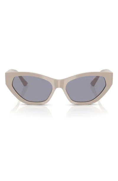 Jimmy Choo 55mm Cat Eye Sunglasses In Dark Blue