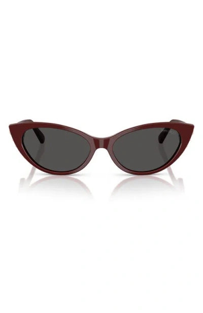 Jimmy Choo 55mm Cat Eye Sunglasses In Red