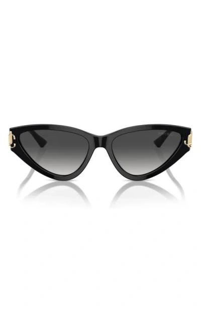 Jimmy Choo 55mm Gradient Cat Eye Sunglasses In Black