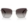 Jimmy Choo 55mm Gradient Square Sunglasses In Gray