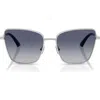 Jimmy Choo 55mm Gradient Square Sunglasses In Silver