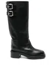 Jimmy Choo Brooklyn 50 Leather Knee-high Boots In Black