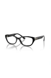 Jimmy Choo 55mm Oval Optical Glasses In Black