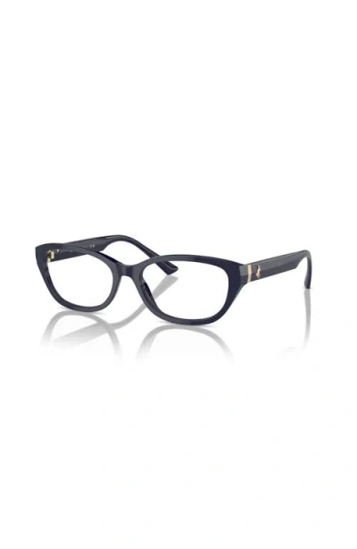 Jimmy Choo 55mm Oval Optical Glasses In Black