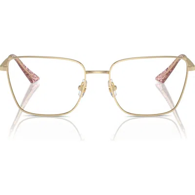 Jimmy Choo 55mm Pillow Optical Glasses In Gold