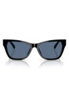 Jimmy Choo 55mm Pillow Sunglasses In Black Blue
