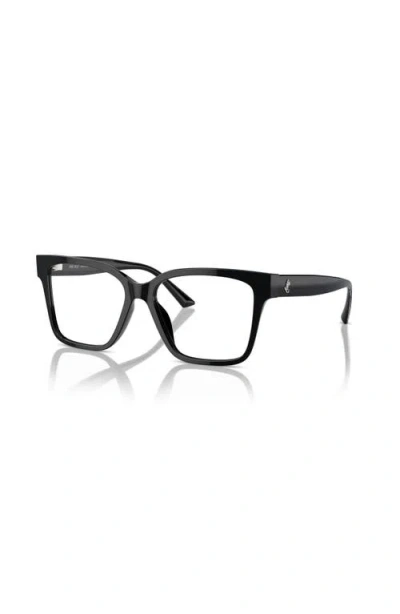 Jimmy Choo 55mm Rectangle Optical Glasses In Black