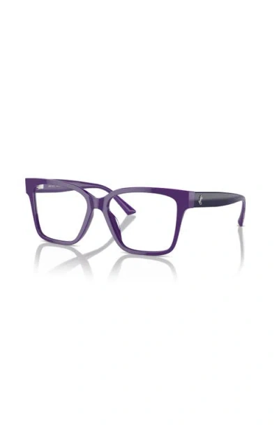 Jimmy Choo 55mm Rectangle Optical Glasses In Blue
