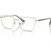 Jimmy Choo 55mm Rectangle Optical Glasses In Gold