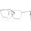 Jimmy Choo 55mm Rectangle Optical Glasses In Metallic