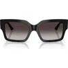 Jimmy Choo Rectangular-frame Sunglasses In Black