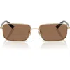 Jimmy Choo 55mm Rectangular Sunglasses In Brown