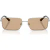 Jimmy Choo Rectangular-frame Sunglasses In Brown
