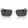 Jimmy Choo 55mm Rectangular Sunglasses In Gold