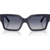 Jimmy Choo 55mm Rectangular Sunglasses In Gray