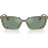 Jimmy Choo 55mm Rectangular Sunglasses In Green