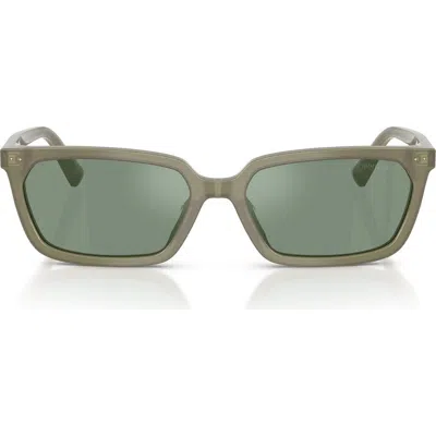 Jimmy Choo 55mm Rectangular Sunglasses In Green