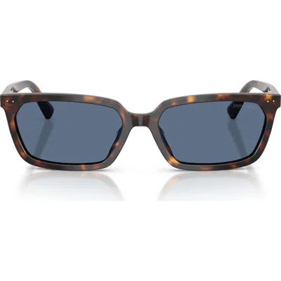 JIMMY CHOO JIMMY CHOO 55MM RECTANGULAR SUNGLASSES