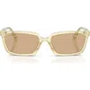 Jimmy Choo 55mm Rectangular Sunglasses In Yellow