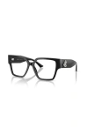 Jimmy Choo 55mm Square Optical Glasses In Black