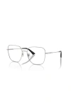 Jimmy Choo 55mm Square Optical Glasses In Metallic
