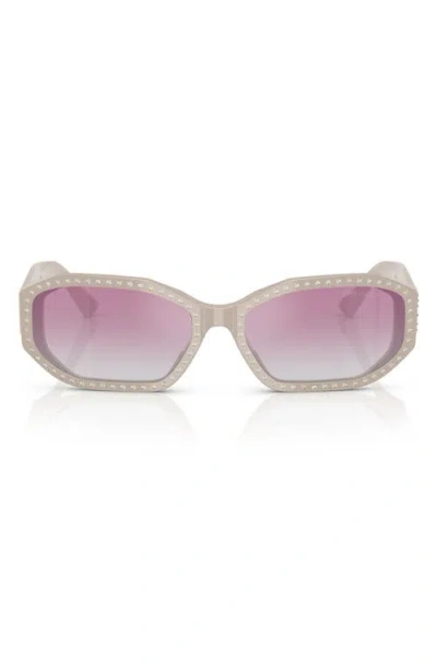 Jimmy Choo 56mm Oval Sunglasses In Metallic