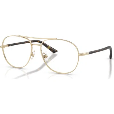 Jimmy Choo 56mm Pilot Optical Glasses In Gold