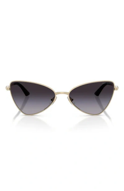 Jimmy Choo 57mm Gradient Cat Eye Sunglasses In Gold