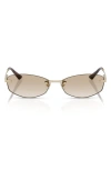 Jimmy Choo 57mm Oval Sunglasses In Pale Gold