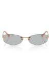Jimmy Choo Eyewear Frameless Sunglasses In Rose Gold