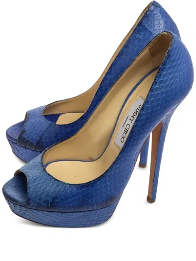 Pre-owned Jimmy Choo 596975 Blue