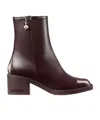 Jimmy Choo 60mm Adry Leather Ankle Boots In Burgundy
