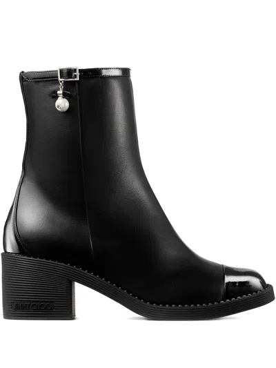 Jimmy Choo 60mm Adry Leather Boots In Black