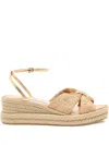 Jimmy Choo 60mm Aella Wedge Sandals In Brown