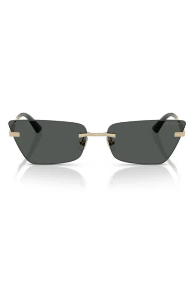 Jimmy Choo 60mm Cat Eye Sunglasses In Pale Gold