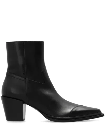Jimmy Choo Cece 60 Leather Ankle Boots In Black