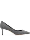Jimmy Choo Elegant Pointy Toe Stiletto Heels In Grau