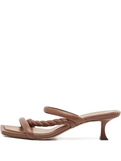 Pre-owned Jimmy Choo 60mm Diosa Leather Sandals