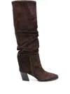 Jimmy Choo Hart 60 Suede Knee-high Boots In Brown